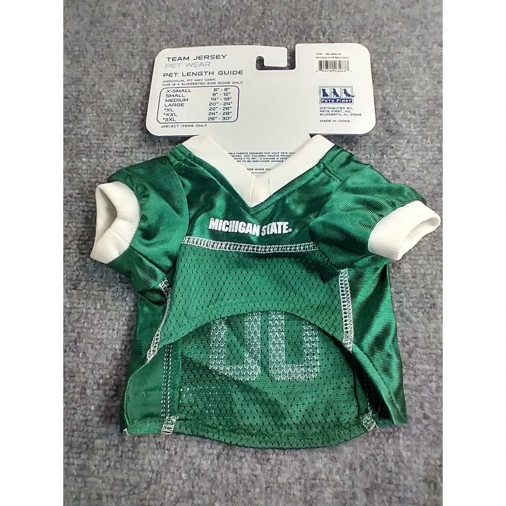 Pets First Michigan State Spartans Dog Jersey Green XS MS-4006-XS NCAA Pet Wear‎